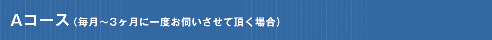 Aコース（毎月～3ヶ月に一度お伺いさせて頂く場合）